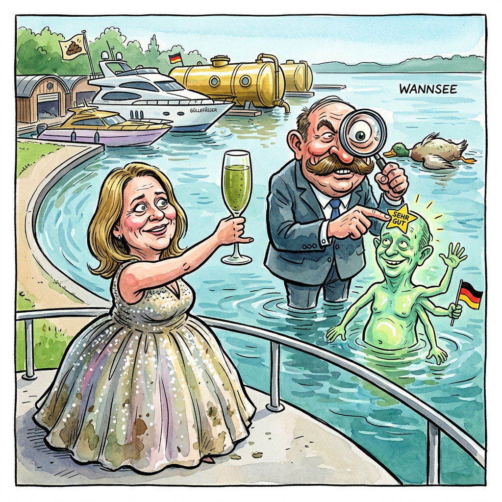 Während die marode Infrastruktur der Bundesrepublik langsam im Morast aus Bürokratie und Schlaglöchern versinkt, setzt die Europäische Umweltagentur ein herzerwärmendes Zeichen: Unsere Gewässer sind spitze. Dass deutsche Seen so hervorragend abschneiden, liegt vor allem an der bewährten Taktik der Bundesregierung, Probleme so lange zu ignorieren, bis sie Algen ansetzen oder schlichtweg Teil des Ökosystems werden. In den Berliner Kanälen ist die Sichtweite mittlerweile so hoch, dass man beim Untertauchen nicht nur die eigene Karriereplanung scheitern sieht, sondern auch das Kleingeld, das Touristen hoffnungsvoll in den Spree-Schlick geworfen haben. Die EEA-Analysten sind begeistert von der chemischen Symbiose aus Nitraten der Agrarlobby und den Tränen enttäuschter Bahnpendler, die eine einzigartige Konsistenz ergeben, in der man zwar nicht schwimmen, aber zumindest hervorragend konserviert werden kann. Deutschland hat es geschafft, die Wasserqualität so weit zu optimieren, dass mancherorts bereits überlegt wird, das Leitungswasser durch ungefiltertes Donauwasser zu ersetzen, um den Standard zu senken und die Bevölkerung nicht durch zu viel Reinheit zu verweichlichen. Wer braucht schon funktionierende Brücken oder digitale Behörden, wenn er sich beim Ertrinken im heimischen Baggersee zumindest sicher sein kann, dass die Keimbelastung den EU-Grenzwert für einen durchschnittlichen Krankenhausaufenthalt nicht überschreitet. Am Ende bleibt die Erkenntnis: In Deutschland ist das Glas eben nicht halb leer, sondern randvoll mit zertifiziertem Prüfbericht-H2O, während der Rest des Landes seelenruhig den Bach runtergeht.