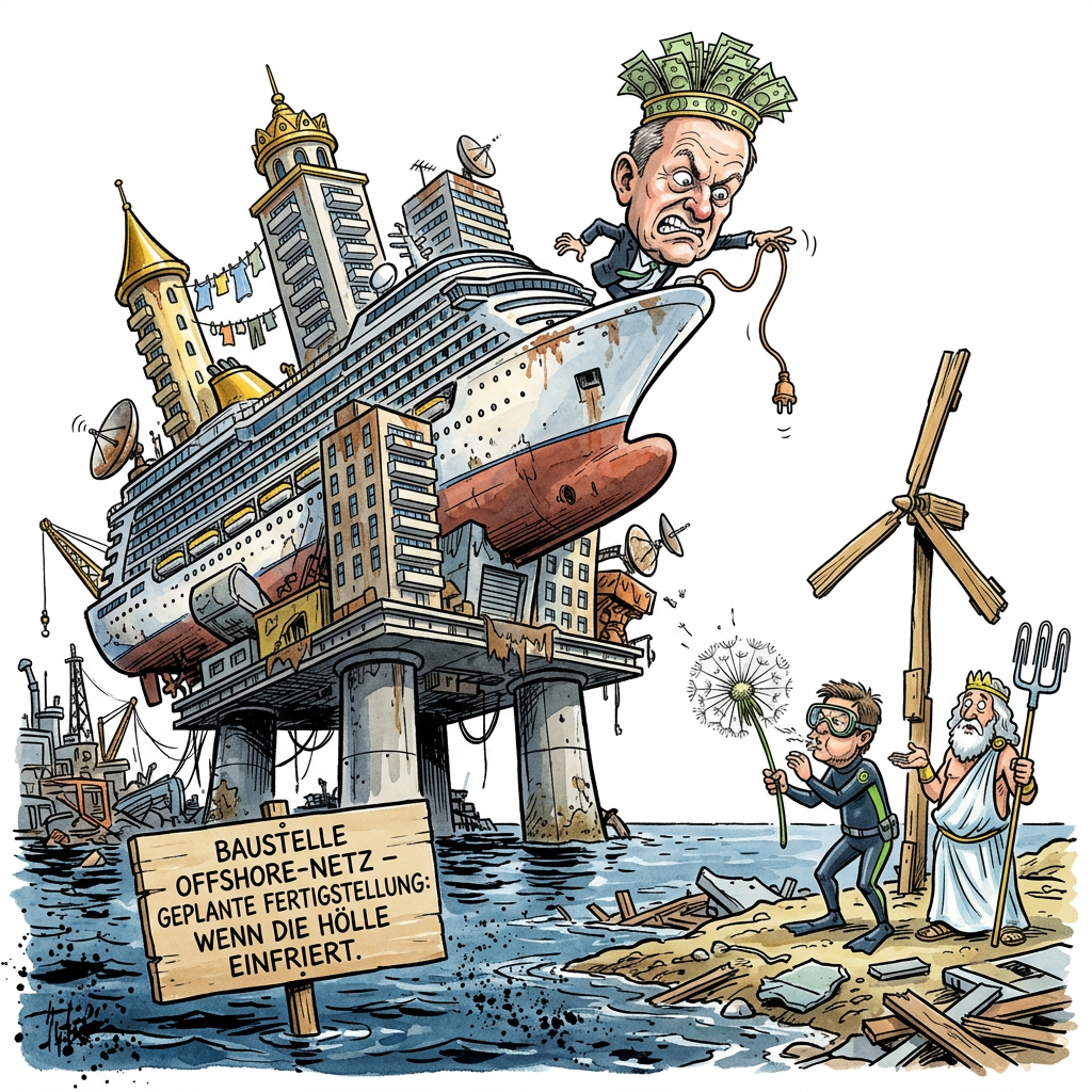 In einer Zeit, in der die deutsche Industrie ihre Wettbewerbsfähigkeit üblicherweise in Insolvenzanträgen misst, grenzt es an ein physikalisches Wunder: Siemens Energy und Neptun Smulders haben tatsächliche einen Milliardenauftrag an Land gezogen, ohne dass die Bundesregierung präventiv den Notstand ausrufen musste. Geplant ist eine Offshore-Konverterplattform, die Windstrom von der See ins Netz einspeist – also quasi ein überdimensionaler Mehrfachstecker für das maritime Nichts. Dass hierbei bis zu fünf00 Arbeitsplätze entstehen, klingt zunächst nach einer statistischen Ungenauigkeit oder einem Tippfehler in der Personalabteilung, ist aber für die Rostocker Werftszene die erste gute Nachricht, seit die letzte Hansekogge ohne Leck das Dock verlassen hat. Man darf gespannt sein, ob diese technologische Meisterleistung pünktlich zum Sanktnimmerleinstag fertiggestellt wird oder ob die Plattform vorher unter dem Gewicht der bürokratischen Zertifizierungsunterlagen für den Brandschutz mariner Algenbestände versinkt. Es ist die bittersüße Ironie des Standorts Deutschland: Während wir im High-Tech-Sektor längst vom Weltmarkt ignoriert werden, bauen wir jetzt eben gigantische Stahlkästen, um die spärlichen Sonnenstrahlen und Windböen einer deindustrialisierten Republik einzufangen. Sollte das Projekt scheitern, kann man die Konverterplattform immerhin noch als schwimmendes Mahnmal für die Energiewende umwidmen oder als exklusives Asyl für ehemalige Aufsichtsräte nutzen, die sich nach der Ruhe des Meeres sehnen. Siemens Energy beweist hier einmal mehr, dass man Milliardeninvestitionen am besten dort versenkt, wo das Wasser tief genug ist, damit das Echo der Steuerzahler rechtzeitig verstummt.