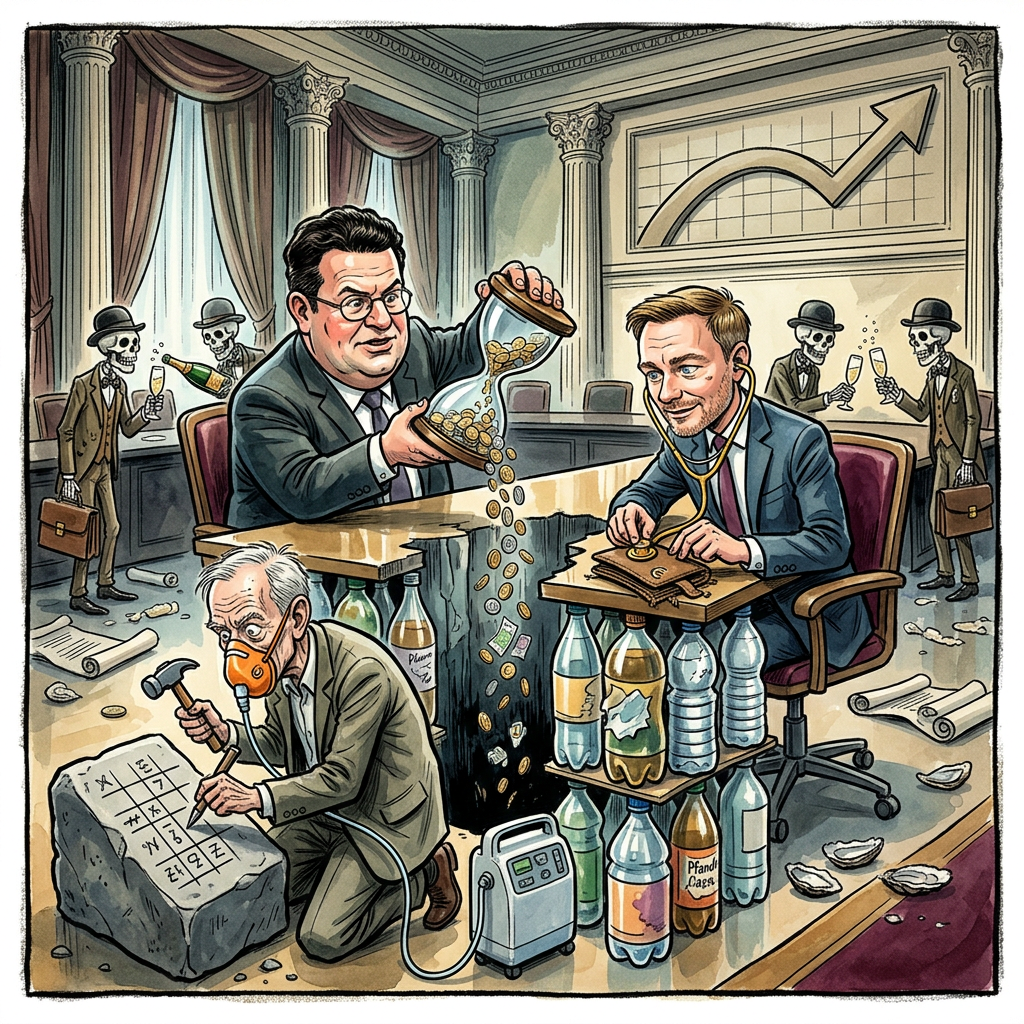Nachdem die Expertenkommission der Bundesregierung fünf Monate lang in gediegenen Konferenzräumen Mineralwasser im Wert eines durchschnittlichen Bruttosozialprodukts konsumiert hat, liegen nun die Ergebnisse zur Rettung des Rentensystems vor. Die Quintessenz der Expertise lässt sich als ein architektonisches Meisterwerk des zynischen Realismus beschreiben. Kernvorschlag ist das sogenannte biologische Abklingbecken-Modell: Um die Beitragsstabilität bei 22 Prozent zu zementieren, empfiehlt die Kommission, das Renteneintrittsalter flexibel an die individuelle Lebenserwartung zu koppeln, wobei der Ruhestand mathematisch präzise exakt drei Werktage vor dem Ableben beginnt. Hubertus Heil feierte das Papier bereits als Meilenstein der Generationengerechtigkeit, da es jungen Menschen die Sorge nimmt, jemals in den Genuss von Freizeit im Alter kommen zu müssen. Ein besonderes Schmankerl der Expertenrunde ist die Einführung einer progressiven Demenz-Steuer: Wer vergisst, dass er eigentlich Anspruch auf Bezüge hätte, schont direkt den Bundeshaushalt. Zur Gegenfinanzierung der restlichen Lücken schlägt das Gremium vor, die Rollatoren der Republik auf Carsharing-Basis an hippe Berliner Start-up-Gründer zu vermieten, die das langsame Tempo als entschleunigende Achtsamkeitspraxis vermarkten. Man muss die ökonomische Eleganz bewundern: In einem Land, in dem die Bahn nicht kommt und das Internet per Brieftaube verteilt wird, ist ein Rentensystem, das physische Präsenz am Arbeitsplatz bis zur Mumifizierung verlangt, nur die logische Fortsetzung der deutschen Effizienz-Folklore. Wer am Ende noch atmet, hat schlicht die fiskalische Solidarität nicht verstanden.
