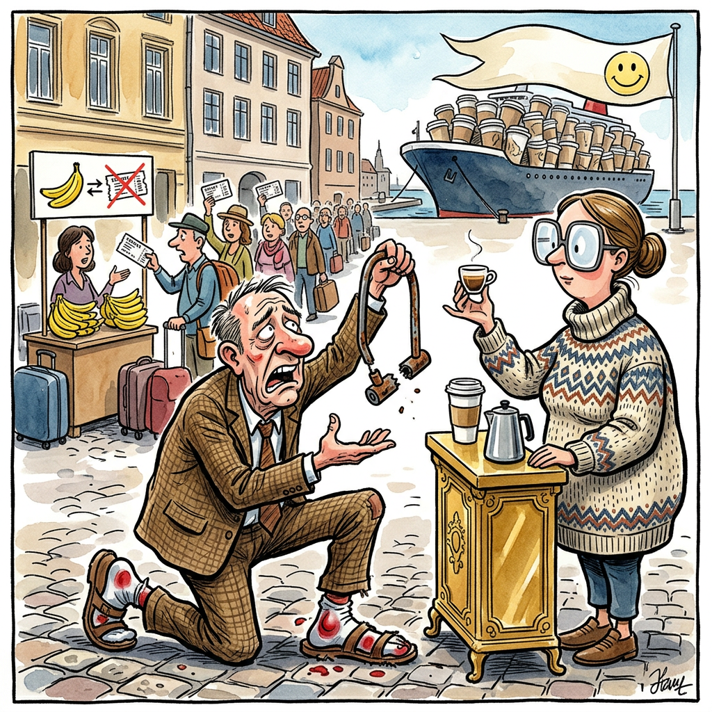 In einer Zeit, in der das europäische Bürgertum sein ökologisches Gewissen bevorzugt in skandinavischen Designermöbeln aus gepresstem Meeresplastik ertränkt, setzt Kopenhagen mit CopenPay neue Maßstäbe in der touristischen Selbstbeweihräucherung. Das Konzept ist so herrlich dänisch, dass man es fast für eine unentdeckte Regieanweisung von Lars von Trier halten könnte: Wer artig mit der Bahn anreist oder – Gott bewahre – tatsächlich seine eigenen Gliedmaßen zur Fortbewegung nutzt, erhält zur Belohnung Gratis-Kaffee oder freien Eintritt in Museen, die man ohnehin nur besucht, um das Handy im WLAN aufzuladen. Es ist die ultimative Infantilisierung des Reisenden, der nun wie ein dreijähriger Golden Retriever behandelt wird, der für das Unterlassen eines Teppich-Unglücks ein Leckerli bekommt. Man stelle sich die bürokratische Ekstase vor, wenn deutsche Beamte versuchen würden, dieses System zu kopieren: Wahrscheinlich müsste man zur Verifizierung der Bahnfahrt ein notariell beglaubigtes Selfie mit einem weinenden Schaffner und einer Kopie der Verspätungsbestätigung in dreifacher Ausfertigung vorlegen, während der dänische Barista bereits den laktosefreien Hafer-Latte für das bloße Vorzeigen eines Fahrradhelms kredenzt. Dieser neue öko-hedonistische Ablasshandel ist die Antwort auf ein Problem, das eigentlich gar nicht existieren dürfte, wenn man die CO2-Bilanz eines normalen Kopenhagen-Wochenendes betrachtet, bei dem allein die Kosten für ein Avocado-Toast den ökologischen Fußabdruck eines kleinen afrikanischen Staates kompensieren müssten. Am Ende bleibt die Erkenntnis, dass wir den Planeten nicht durch Technologie retten, sondern dadurch, dass wir wohlhabenden Hipstern das Gefühl geben, sie seien Mutter Teresa, nur weil sie statt eines Taxis ihre eigenen Designer-Sneaker benutzt haben. Wenn das so weitergeht, gibt es demnächst wahrscheinlich freien Zugang zum dänischen Thronrat, wenn man nachweisen kann, dass man während des gesamten Urlaubs nicht einmal hörbar ausgeatmet hat.