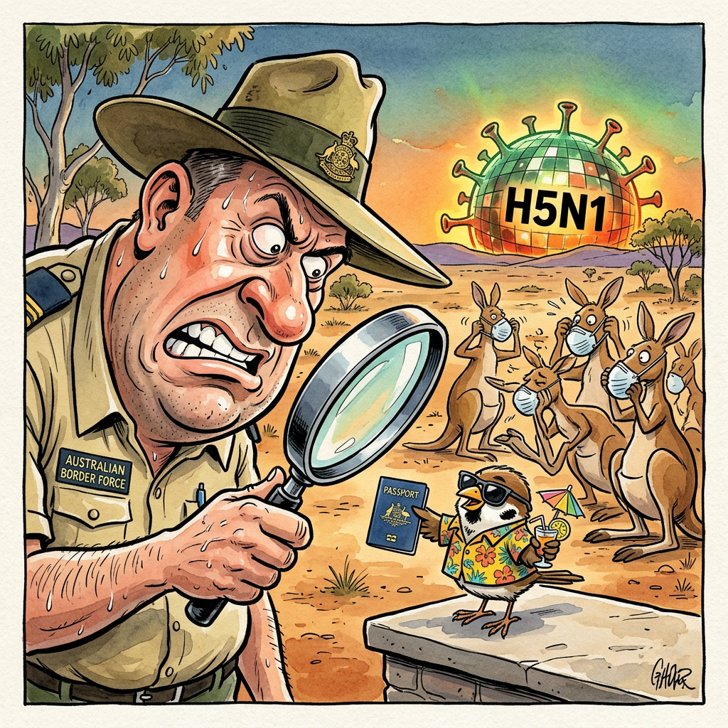 Ein kollektives Aufatmen geht durch die globale Virologie-Gemeinde, denn nun ist die Welt endlich wieder im Gleichgewicht: Australien, dieses letzte gallische Dorf der Biosicherheit, hat kapituliert. Mit dem ersten offiziellen H5N1-Nachweis auf dem roten Kontinent ist die letzte geografische Wissenslücke geschlossen, die selbst der Kolonialismus und Nicole Kidman bisher nicht vollständig ruinieren konnten. Es ist die größte australische Importleistung seit der Einführung von Kaninchen und der Überzeugung, dass Foster’s ein trinkbares Bier sei. Das Virus hat bewiesen, dass es über eine höhere Mobilität verfügt als die gesamte Deutsche Bahn und über eine bessere Expansionsstrategie als Wirecard in ihren kühnsten Träumen. Während hiesige Behörden noch darüber rätseln, ob eine FFP2-Pflicht für Wellensittiche den australischen Export von Eukalyptus-Bonbons gefährdet, feiert das Virus seinen Grand Slam. Man muss die logistische Meisterleistung bewundern: Ein winziger Erreger schafft es ohne Business-Class-Upgrade und trotz der drakonischen australischen Zollbestimmungen, die selbst eine vergessene Banane im Handgepäck wie einen Staatsstreich ahnden, das Festland zu infiltrieren. Es bleibt abzuwarten, wann das Virus die erste eigene Influencer-Agentur in Sydney gründet. Damit ist die globale Inklusion abgeschlossen: Niemand wird mehr ausgegrenzt, jeder Kontinent darf nun mitspielen im großen Reigen der mikrobiellen Gleichschaltung. Der H5N1-Stamm hat damit mehr für die völkerübergreifende Verbundenheit getan als die gesamte UN-Vollversammlung, nur dass die Kollateralschäden hier wenigstens einer klaren biologischen Logik folgen und nicht dem Wahnsinn eines verirrten Algorithmus entspringen. Herzlichen Glückwunsch, Australien, ihr seid nun offiziell Teil der Weltgemeinschaft – und jetzt zieht gefälligst die Masken über die Schnäbel.