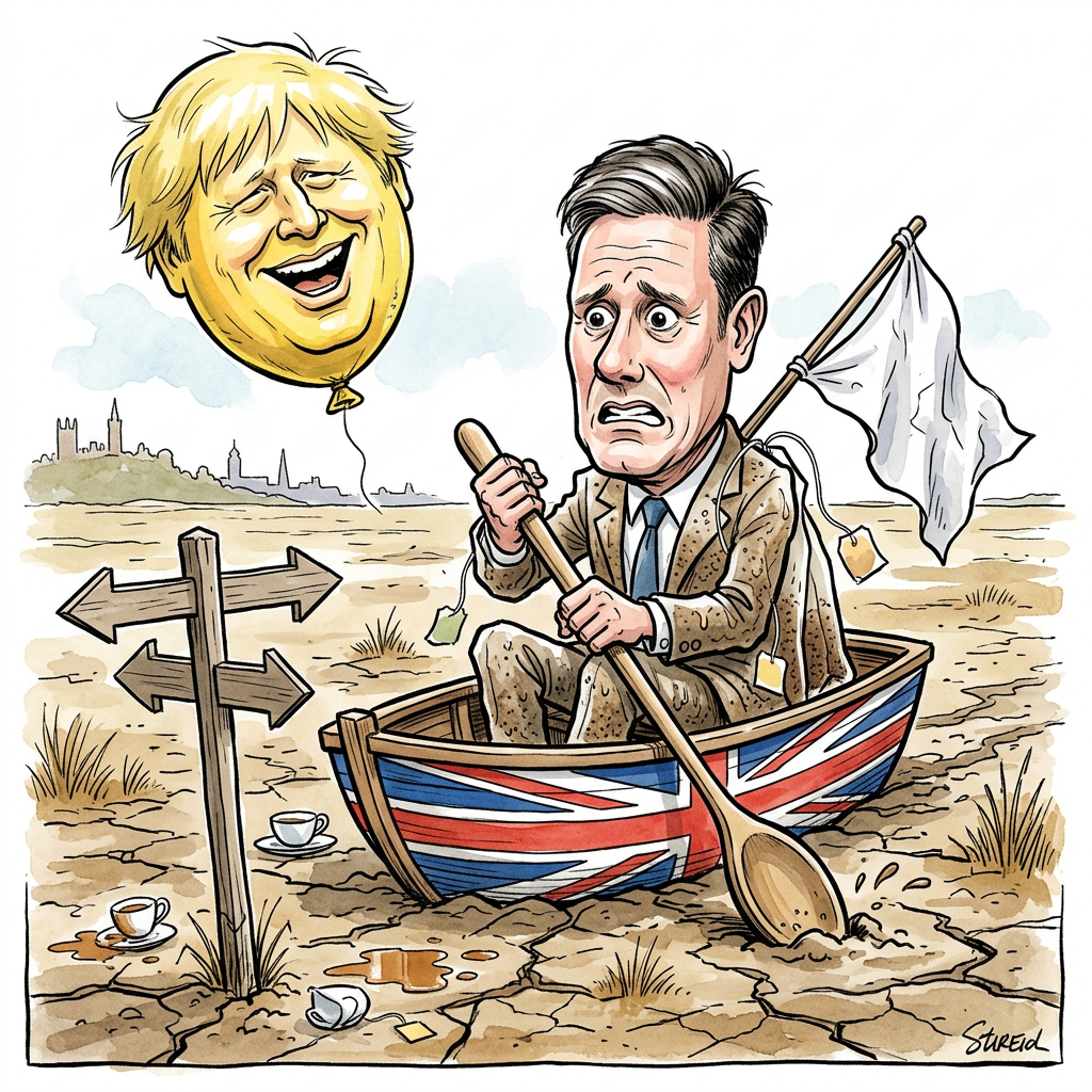 Zehn Jahre nach dem Brexit hat Keir Starmer begriffen, dass man ein sinkendes Schiff nicht regieren kann, wenn es bereits am Meeresgrund als Korallenriff für verzweifelte Hedgefonds-Manager dient. Sein Rücktritt ist die konsequenteste fiskalpolitische Entscheidung seit der Erfindung der Fish-and-Chips-Tüte: Er wirft einfach das Handtuch, bevor das Handtuch wegen der neuen Importzölle pfändbar wird. Das Vereinigte Königreich hat sich in der vergangenen Dekade so erfolgreich von der Realität entkoppelt, dass ein Premierminister heute eigentlich nur noch die Aufgabe eines Palliativmediziners für ein einstiges Weltreich wahrnimmt. Starmer, dessen Charisma bisher zuverlässig jedes brennende Kaminfeuer im Umkreis von fünf Kilometern löschte, hinterlässt ein Land, das stolz darauf ist, die Souveränität zurückgewonnen zu haben, seine eigene Armut nun endlich wieder in Pfund und Pence statt in Euro zu messen. Die Probleme Großbritanniens sind inzwischen so tief verwurzelt, dass selbst die Queen im Jenseits vermutlich einen Antrag auf Einbürgerung in Luxemburg stellen würde, nur um die Schlagzeilen der Daily Mail nicht mehr als Staatsbürgerin ertragen zu müssen. Wer glaubt, dass nach Starmer Besserung eintritt, hält wahrscheinlich auch eine Tube Klebstoff für ein adäquates Mittel zur Sanierung des maroden Schienennetzes. Letztlich ist Großbritannien heute wie ein Ex-Rockstar, der in einer dreckigen Einzimmerwohnung von alten Tourneen schwärmt, während er versucht, aus tschechischem Feuerzeuggas ein Gourmet-Menü zu zaubern. Starmers Abgang ist kein politischer Akt, sondern schlichtweg die Kapitulation vor der Erkenntnis, dass man eine Insel nicht regieren kann, deren wichtigster Exportartikel mittlerweile die kollektive schlechte Laune ist.