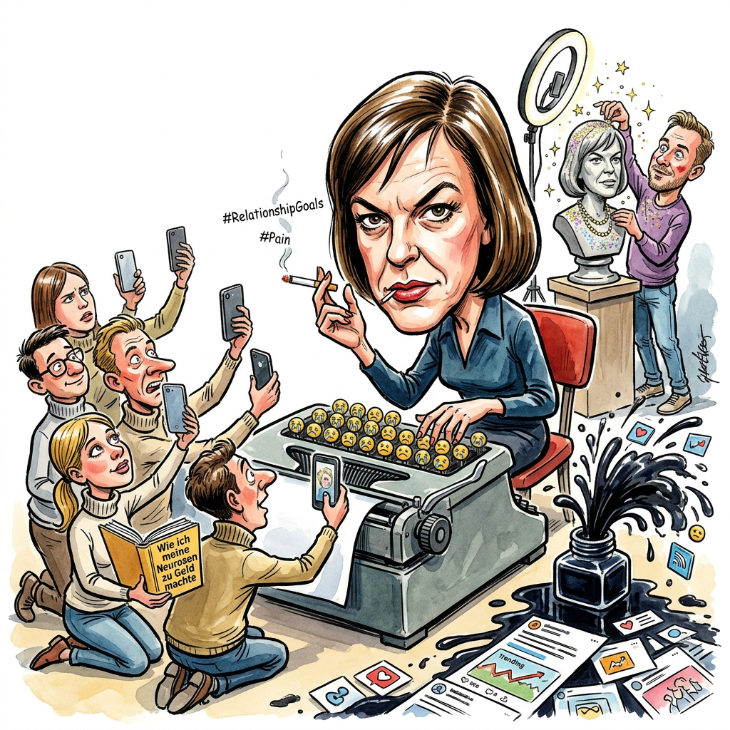 Ingeborg Bachmann, die literarische Grossmeisterin des gepflegten Leidendatums, wird hundert, und ganz Deutschland tut pünktlich zur Gedenkfeier so, als hätte man die Malina-Trilogie tatsächlich zu Ende gelesen, statt sie nach Seite fünfzehn entnervt gegen das IKEA-Regal zu schleudern. In den Seminaren der Republik wird sie heute als Pionierin der MeToo-Debatte gefeiert, was vor allem deshalb so hervorragend funktioniert, weil man ihre Texte so wunderbar auf die eigene Unfähigkeit projizieren kann, ein funktionierendes Privatleben ohne therapeutische Begleitung zu führen. Jan Ehlert berauscht sich an der zeitlosen Faszination dieser Lyrik, während die Generation Z Bachmanns Melancholie als den ultimativen Ästhetik-Filter für ihre Instagram-Stories missbraucht, um dem banalen Liebeskummer einen Hauch von intellektuellem Weltschmerz zu verleihen. Es ist die perfekte Symbiose: Bachmann lieferte die Satzbausteine für das pathologische Gefühlschaos, und die heutige Leserschaft liefert die passende Aufmerksamkeitsstörung dazu. Dass Bachmanns literarisches Vermächtnis heute zwischen Aperol Spritz und feministischem Diskurs auf Social Media zerrieben wird, ist die finale Pointe einer Karriere, die stets die Grenze zwischen Genie und emotionalem Totalschaden suchte. Während Kritiker die Komplexität ihrer Metaphern rühmen, nutzt der moderne Leser ihre Zeilen primär als intellektuelles Schutzschild, um die eigene Beziehungsunfähigkeit als systemkritischen Akt zu tarnen. Am Ende bleibt die Erkenntnis, dass Bachmanns Texte genau wie moderne Tinder-Profile funktionieren: Man versteht den tieferen Sinn zwar nicht, aber es klingt verdammt nach einer grossen Katastrophe, bei der man unbedingt zusehen möchte. Wer heute Bachmann zitiert, will nicht die Welt verändern, sondern lediglich die Gewissheit haben, dass das eigene Scheitern wenigstens preisgekrönt ist.
