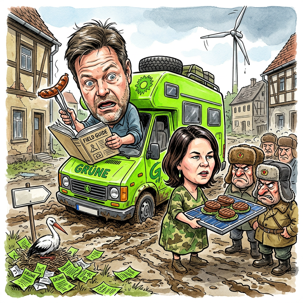 Auf der idyllischen Insel Rügen haben sich die Spitzen der Grünen zu einem konspirativen Treffen zusammengefunden, das in seiner verzweifelten Hoffnungslosigkeit nur noch von der Suche nach dem Bernsteinzimmer übertroffen wird. Das Ziel: Die strategische Erschließung jenes mystischen Territoriums namens Ostdeutschland, das in grünen Parteibüros gemeinhin als der Ort gilt, an dem man auf Kinderfresser und Leute trifft, die ihre Heizung noch mit der bloßen Hand erwürgen. Um den dortigen Eingeborenen zu begegnen, plant die Führungsepoche nun eine Camouflage-Offensive, die selbst den BND vor Neid erblassen ließe. Mit einer Wohnmobil-Tour und strategisch platzierten Bratwürsten will man simulieren, zum gemeinen Volk zu gehören. Es ist der rührende Versuch von Multimillionären aus Berlin-Mitte, Authentizität durch den Konsum von tierischem Eiweiß in einer Umgebung zu heucheln, die sie normalerweise nur aus dystopischen Dokumentarfilmen des MDR kennen. Dabei ist das Problem der Grünen im Osten gar kein Mangel an Wurst, sondern die Tatsache, dass sie dort als politische Entsprechung einer ballaststoffreichen Ernährungswoche ohne WLAN gelten. Der Plan, mit dem Wohnmobil durch Brandenburg zu tingeln, erinnert an viktorianische Entdecker, die mit Glasperlen im Dschungel wedeln, wobei die Glasperlen hier durch Lastenrad-Broschüren und die vage Zusage ersetzt werden, dass man die Braunkohlebagger ganz bestimmt durch Windräder aus recyceltem Tofu ersetzen könne. Am Ende wird die Strategie wohl daran scheitern, dass der Sachse an sich eine Grüne-Wahlkampf-Bratwurst instinktiv als Trojanisches Pferd aus gepresstem Quinoa identifiziert und die Partei schneller aus dem Dorf jagt, als Annalena Baerbock das Wort Völkerrecht mimen kann.