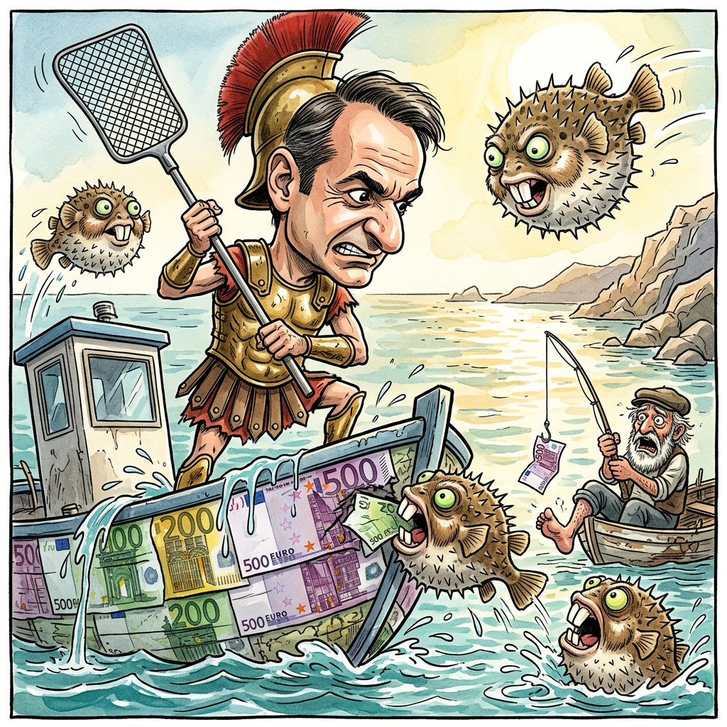 In einer Zeit, in der Griechenland normalerweise nur für seine Fähigkeit bekannt ist, EU-Subventionen schneller verschwinden zu lassen als Ouzo beim Leichenschmaus, präsentiert Athen nun eine maritime Sensation: Den Hasenkopf-Kugelfisch. Dieser ungebetene Migrant aus dem Roten Meer ist nicht nur hochgiftig, sondern verfügt auch über ein Gebiss, das im Vergleich zu einem durchschnittlichen griechischen Sparkonto geradezu furchteinflößend solide wirkt. Die Regierung unter Kyriakos Mitsotakis hat nun das getan, was sie am besten kann: Ein Problem mit Geld bewerfen, das sie eigentlich nicht hat. Fischer sollen Kopfgelder für den Fang der giftigen Invasoren kassieren. Es ist die erste staatlich sanktionierte Kopfgeldjagd seit den Glanzzeiten der Piraterie, nur dass die Beute diesmal keine Goldmünzen trägt, sondern Nervengift und das Gesicht eines psychotischen Langohrs mit Kiemen. Die Ironie ist fast schon schmerzhaft: Ein Fisch, der alles wegbeißt und das System destabilisiert, wird nun mit Prämien gejagt – man könnte fast meinen, die griechische Regierung versuche hier, ihre eigene Finanzgeschichte im Kleinen aufzuarbeiten, indem sie zur Abwechslung mal etwas bekämpft, das wirklich giftig für den Haushalt ist. Da der Hasenkopf-Kugelfisch keine natürlichen Feinde besitzt, bleibt nur die Hoffnung auf den griechischen Geschäftssinn. Es ist nur eine Frage der Zeit, bis die ersten findigen Tavernenbesitzer den Fisch als 'Darwin-Platte' für ungeliebte Schwiegermütter oder deutsche Touristen, die ihre Liegen zu früh reservieren, auf die Speisekarte setzen. Am Ende zeigt sich einmal mehr: In der Ägäis überlebt nur, was entweder von der EU gerettet wird oder so gefährlich ist, dass selbst die Finanzämter einen weiten Bogen darum machen.