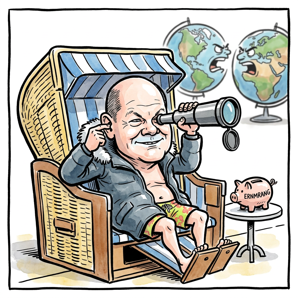 Nachdem Olaf Scholz die SPD erfolgreich in die Bedeutungslosigkeit und Deutschland in die kollektive Narkose moderiert hat, wartet nun die ultimative Herausforderung auf den menschgewordenen Speicherfehler im Kanzleramt. Als Vorsitzender der neuen Nord-Sued-Kommission soll er die internationale Entwicklungszusammenarbeit auf jene Ebene heben, die er am besten beherrscht: die transzendentale Ereignislosigkeit. Die Bundesregierung setzt damit ein klares Zeichen gegen den globalen Aktionismus. Scholz, dessen Gesichtszüge traditionell so viel Emotion verraten wie eine frisch verputzte Raufasertapete, gilt als Idealbesetzung, um hitzige Debatten zwischen Industriestaaten und dem globalen Sueden schlicht durch pure Abwesenheit von Praesenz zu ersticken. Man erhofft sich durch seine Berufung vor allem eines: Dass Probleme nicht einfach geloest, sondern so lange mit hanseatischer Sturheit umschwiegen werden, bis sie vor Langeweile von selbst kollabieren. Kritiker unken bereits, dass die einzige nennenswerte Entwicklungshilfe dieses Gremiums darin bestehen koennte, den betroffenen Laendern beizubringen, wie man Cum-Ex-Details so gruendlich vergisst wie die eigene Richtlinienkompetenz. Dass Scholz nun ausgerechnet den Ausgleich zwischen Arm und Reich moderiert, entbehrt nicht einer gewissen Komik, schließlich hat er jahrelang bewiesen, dass er selbst im eigenen Kabinett den Unterschied zwischen oben und unten nur anhand der Anzahl der Beratervertraege erkennen konnte. Am Ende bleibt die Erkenntnis, dass Olaf Scholz fuer die Nord-Sued-Achse das ist, was ein ambulanter Tiefkuehlschrank fuer die globale Erwaermung darstellt – voellig wirkungslos, aber man kann sich wenigstens darauf verlassen, dass der Inhalt konsequent eingefroren bleibt.