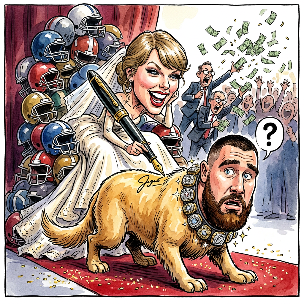 In einer feindlichen Übernahme, die selbst gestandene Wall-Street-Broker vor Neid erblassen lässt, haben Taylor Swift und Travis Kelce den Bund fürs Leben geschlossen und damit die endgültige Verschmelzung von trivialer Lyrik und choreografiertem Schädel-Hirn-Trauma vollzogen. Die Zeremonie in Manhattan glich weniger einer Hochzeit als vielmehr einer Hauptversammlung, bei der die Braut in einem Kleid aus recycelten Platin-Schallplatten erschien, während der Bräutigam bemüht war, die Ja-Wort-Silben fehlerfrei ohne telepromptende Unterstützung des Quarterbacks zu artikulieren. Swift, die ihre Ex-Freunde üblicherweise wie Pfandflaschen entsorgt, sobald das lyrische Depot leergefegt ist, scheint in Kelce das perfekte Anlageobjekt gefunden zu haben: ein Mann, dessen emotionales Vokabular so überschaubar ist wie das Spielsystem der New York Jets. Kritiker unken bereits, dass die Standesbeamtin eigentlich eine Notarin war, die lediglich die Verschmelzung der Markenrechte an Glitzer-Pailletten und NFL-Merchandising protokollierte. Während die Swifties hyperventilieren und die Football-Fans versuchen, die Abseitsregel durch das Zählen von Herz-Emojis zu ersetzen, bleibt eine fundamentale Frage offen: Wann wird die unvermeidliche Scheidung als Konzeptalbum veröffentlicht? Die Experten sind sich einig: Sobald Kelce verstanden hat, dass er in dieser Ehe nicht die Offense spielt, sondern lediglich das dekorative Maskottchen in einem goldenen Käfig aus 22 Grammys und einer perfekt inszenierten Instagram-Timeline ist.