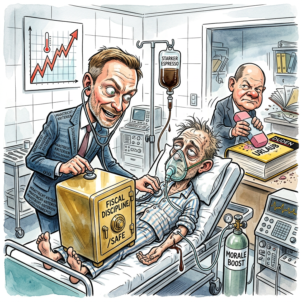 In einer Zeit, in der das Bruttoinlandsprodukt die einzige verbliebene Vitalfunktion der Bundesrepublik darstellt, hat die Koalition der Arbeitswütigen den ultimativen Endgegner identifiziert: den Schnupfen. Um den maroden Wirtschaftsstandort davor zu bewahren, dass müde Arbeitnehmer ihre Influenza künftig schamlos im Liegen auskurieren, plant Christian Lindner die Einführung der 'Leistungspflichtigen Bettruhe'. Wer künftig hustet, soll dies gefälligst im Takt der Industrieproduktion tun. Die FDP schlägt vor, Krankschreibungen erst ab einer Körpertemperatur von 42 Grad und nachgewiesener Reinkarnationsabsicht zu akzeptieren, während die SPD noch zaghaft prüft, ob man Fieberträume nicht als unbezahlte Überstunden in der Kreativwirtschaft anrechnen kann. Der gelb-rote Plan sieht vor, das Vertrauensverhältnis zwischen Arzt und Patient durch ein digitales Inquisitionssystem zu ersetzen, bei dem die Krankenkasse den Hustensaft erst freigibt, wenn der Betroffene per Webcam drei fehlerfreie Excel-Tabellen ausfüllt. Es ist die konsequente Weiterentwicklung des deutschen Arbeitsethos: Wenn das Volk schon kein Brot hat, soll es wenigstens keine Viren haben. Die Kritik der Mediziner an diesem bürokratischen Exorzismus verhallt ungehört, schließlich weiß man im Finanzministerium längst, dass eine Lungenentzündung lediglich ein Mangel an innerer Motivation ist. Wer wirklich für Deutschland brennt, braucht keine Heizung und erst recht kein Rezept. Am Ende des Tages bleibt die Erkenntnis, dass die Koalition den Arbeitsmarkt erst dann für genesen hält, wenn die Angestellten ihre eigene Beerdigung nur noch in der Mittagspause abhalten dürfen, um den operativen Cashflow nicht durch unnötige Pietät zu gefährden.