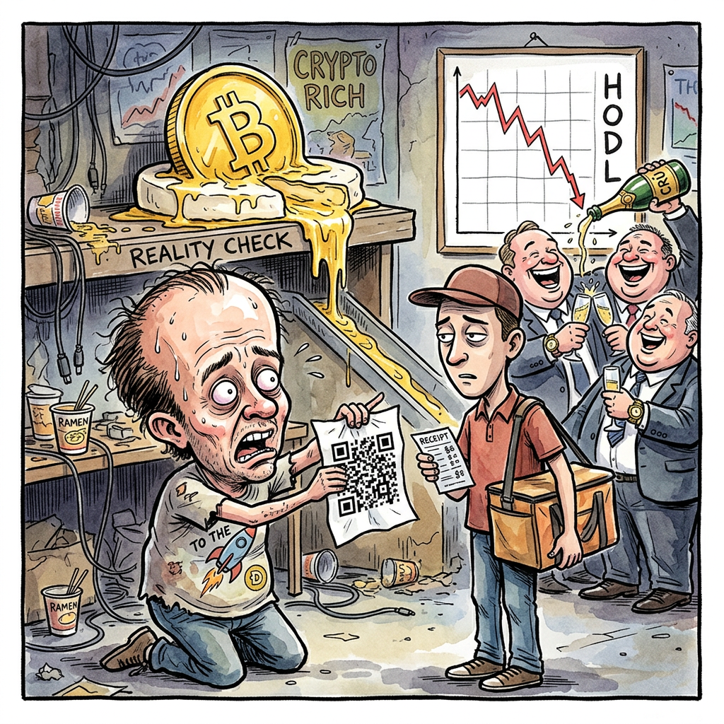 Nachdem der Bitcoin monatelang so tat, als wäre er die digitale Antwort auf Gold, offenbart er sich nun als das, was er schon immer war: Ein tamagotchi-artiges Spekulationsobjekt für Menschen, die zu viel Strom und zu wenig Realitätssinn besitzen. Vom Allzeithoch ist nur noch ein trauriger Rest übrig, der kaum noch reicht, um die Leasingrate für einen gebrauchten Lamborghini zu decken. Paula Protzen analysiert messerscharf, dass der Bitcoin nicht etwa entzaubert wurde, sondern schlichtweg unter der Last seiner eigenen Sinnlosigkeit implodiert ist. Die Gründe für den Kursrutsch sind so vielfältig wie die Ausreden eines insolventen Anlageberaters: Mal ist es die Befürchtung, dass Rechenzentren mehr Energie fressen als Kleinstädte, mal die Erkenntnis, dass man von einer Währung, die pro Transaktion einen halben Regenwald verbrennt, keine Semmeln beim Bäcker kaufen kann. Die stolzen Hodler, jene unbelehrbaren Ritter der Krypto-Tafelrunde, klammern sich derweil an ihre digitalen Wallets wie Schiffbrüchige an eine brennende Luftmatratze. Es ist die größte Umverteilung von Intelligenz hin zu Hoffnung in der Geschichte der Finanzwelt. Während institutionelle Anleger längst das Weite gesucht haben, hofft der technikaffine Kleinanleger weiterhin auf das Wunder der Auferstehung, während sein Portfolio so rot leuchtet wie die Warnlampe eines Atomreaktors kurz vor der Kernschmelze. Am Ende bleibt die bittere Erkenntnis, dass eine Währung ohne intrinsischen Wert nur so lange funktioniert, wie man einen noch größeren Idioten findet, der einem den digitalen Müll abkauft. Der Bitcoin ist nun offiziell im Stadium der homöopathischen Geldanlage angekommen: Je weniger Substanz vorhanden ist, desto stärker glauben die Betroffenen an die Heilwirkung.