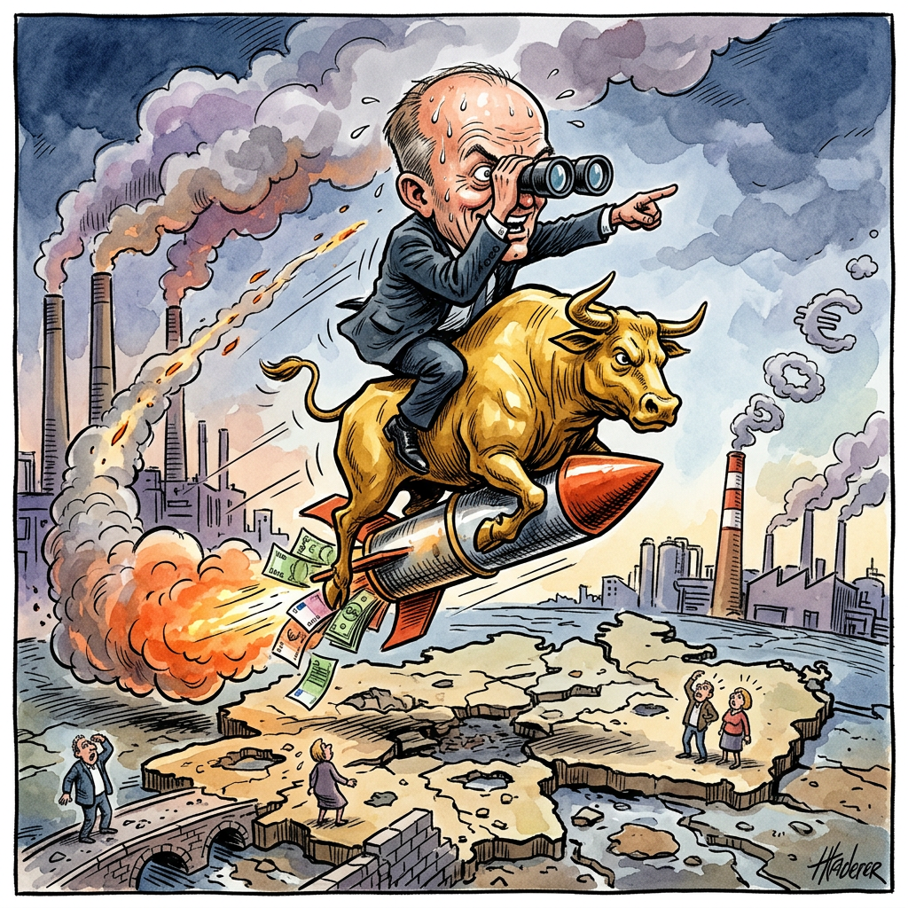 In einer Zeit, in der das Land infrastrukturtechnisch auf das Niveau einer römischen Ruine zusteuert, liefert der DAX das einzige funktionierende deutsche Transportmittel: die Rolltreppe nach oben. Die psychologische Marke von 25.900 Punkten wurde durchbrochen, was in Frankfurt gefeiert wird, als hätte man gerade das ewige Leben oder zumindest eine pünktliche S-Bahn erfunden. Während die Industrie freundliche Signale sendet, die vermutlich lediglich als Hilfeschreie im hocheffizienten Morse-Code missverstanden wurden, fluten Anleger den Markt mit einer Euphorie, die sonst nur in homöopathischen Dosen in der geschlossenen Abteilung vorkommt. Der Ölmarkt hilft kräftig mit, denn solange die Welt noch brennt, ist die Rendite für Brandschutzversicherungen und Löschschaum-Aktien eine sichere Bank. Es ist die pure Ironie der Spätmoderne: Die Realwirtschaft liegt keuchend auf der Intensivstation, während das digitale Punktekonto an der Börse Purzelbäume schlägt, als gäbe es kein Morgen mehr – was bei der aktuellen Weltlage technisch gesehen sogar eine akkurate Prognose sein könnte. Dass die Industrie wächst, liegt wohl eher daran, dass deutsche Manager inzwischen gelernt haben, aus heißer Luft und bürokratischen Tränen Gold zu spinnen. Wer braucht schon funktionierende Brücken oder digitale Netze, wenn die Depot-App in schillerndem Grün signalisiert, dass wir wenigstens im Casino der Weltgeschichte noch am Highroller-Tisch sitzen dürfen. Die Gewinnserie ist der endgültige Beweis dafür, dass der Kapitalismus wie ein kopfloses Huhn ist: Er rennt immer schneller, je weniger Verstand und Substanz den Körper eigentlich noch steuern. Am Ende klatschen alle, weil die Trümmerhaufen der Zukunft zumindest mit vergoldeten Dividenden-Schecks dekoriert sind.