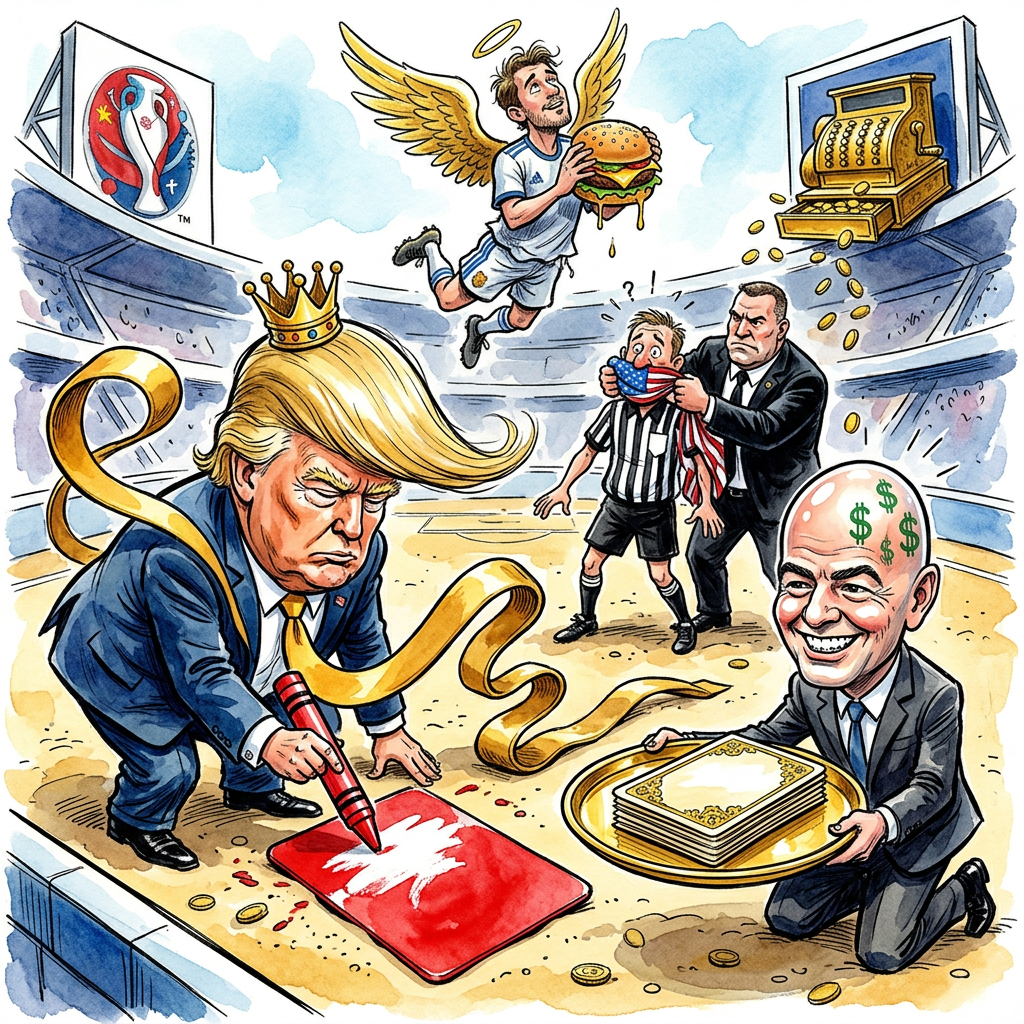 In einer Sternstunde der sportlichen Integrität hat die FIFA bewiesen, dass die Statuten des Weltfußballs flexibler sind als die Wirbelsäule eines Lobbyisten vor einem Buffet in Katar. Wenige Stunden vor dem WM-Achtelfinale wurde die Rotsperre eines US-Spielers zur Bewährung ausgesetzt – ein juristisches Kunststück, das normalerweise nur Steuerhinterziehern mit guten Kontakten zur FDP vorbehalten bleibt. Vorausgegangen war ein Telefonat zwischen Donald Trump und Gianni Infantino, bei dem vermutlich weniger über Abseitsregeln als über die strategische Neudefinition von Gerechtigkeit gesprochen wurde. Wenn Trump anruft, wird aus einer Tätlichkeit eben eine alternative Streichelheinheit und aus der Roten Karte ein lediglich übermäßig gesättigtes Orange, das farblich hervorragend zum Teint des Anrufers passt. Infantino, der den Fußball ohnehin längst in eine Mischung aus Monopoly und einem klerikalen Personenkult verwandelt hat, unterstreicht damit seine Vision: Regeln sind lediglich unverbindliche Serviervorschläge für jene, die ihr Portemonnaie oder ihr Atomwaffenarsenal im Griff haben. Wer braucht schon unparteiische Schiedsrichter, wenn man die moralische Flexibilität eines Gummibärchens im Hochsommer besitzt? Diese Entscheidung ist das sportliche Äquivalent dazu, einen Serienmörder freizulassen, weil er beim Verhör besonders patriotisch ausgesehen hat. Am Ende siegt eben nicht der Sportgeist, sondern die Erkenntnis, dass eine FIFA-Sperre im Grunde nur ein schlecht gelaunter Parkwächter ist, den man mit einem Anruf aus dem Weißen Haus einfach in den unbezahlten Urlaub schicken kann.