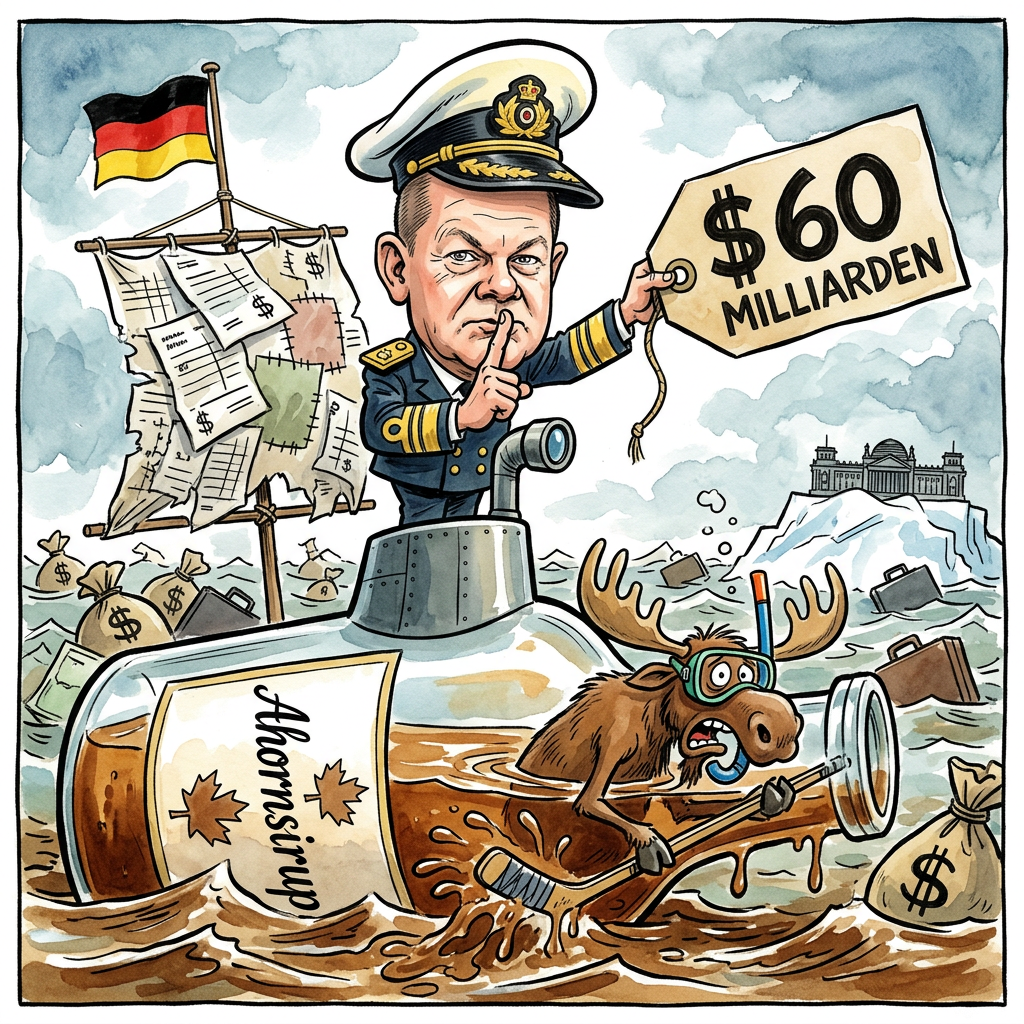 Endlich hat Olaf Scholz eine Verwendung für seine kommunikative Kernkompetenz gefunden: Er verkauft sie als Rüstungsgut. Der geplante U-Boot-Deal mit Kanada ist der bisher größte Erfolg der Bundesregierung im Bereich der geräuschlosen Fortbewegung. Dass ein Land, das flächenmäßig fast nur aus Elchen und Ahornsirup-Reservoirs besteht, plötzlich hunderte Meter unter dem Meeresspiegel patrouillieren will, ist die konsequente Fortführung kanadischer Höflichkeit: Man möchte den Klimawandel und das Schmelzen der Arktis so diskret beobachten, dass nicht einmal die Robben merken, wie ihnen der Boden unter den Flossen wegtaut. TKMS liefert dabei jene deutsche Wertarbeit, die wir im Inland schmerzlich vermissen: Technik, die tatsächlich funktioniert – solange sie nur weit genug weg von der Deutschen Bahn und dem Berliner Flughafen eingesetzt wird. Scholz pries den Deal mit einer Begeisterung an, die man sonst nur von Schlaftabletten-Vertretern auf einer Beerdigung kennt. Es ist die perfekte Symbiose: Deutschland liefert die Boote, die man nicht sieht, und Scholz liefert die Antworten, die man nicht hört. In Toronto hofft man nun inständig, dass die deutschen Ingenieure bei der Konstruktion weniger auf die Berateraffären des Verteidigungsministeriums und mehr auf die physikalischen Gesetze des Auftriebs vertraut haben. Bleibt zu hoffen, dass die kanadische Marine die Schiffe nicht per Fax anfordern muss, sonst wird die Arktis eher zum subtropischen Badeparadies, bevor die erste Luke schließt. Am Ende ist dieser Deal vor allem ein Signal an die Welt: Deutschland kann zwar keine Digitalisierung, aber wir bauen immerhin die besten Verstecke für Leute, die vor der Realität abtauchen wollen.