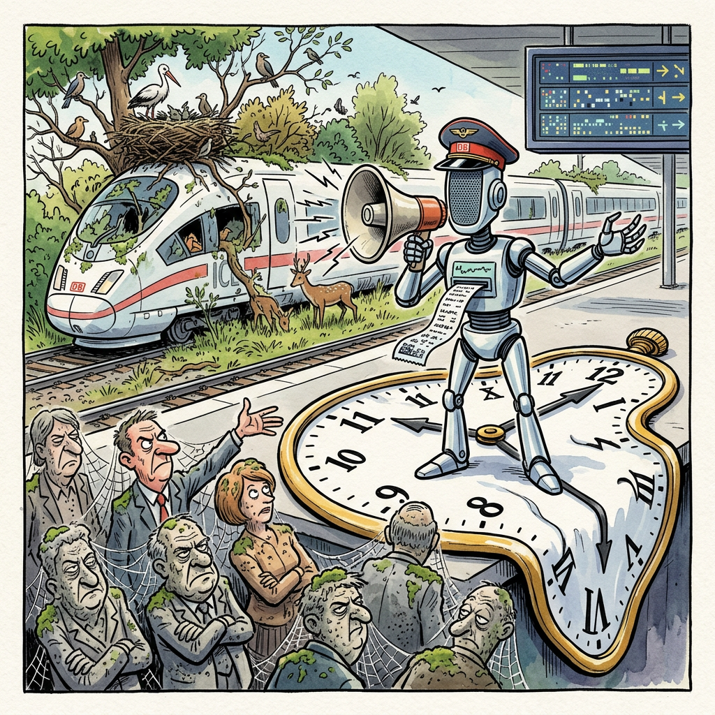 Die Deutsche Bahn AG hat nach Jahrzehnten intensiver Forschung eine bahnbrechende Erkenntnis gewonnen: Wenn die Züge schon nicht rollen, sollte wenigstens der Algorithmus fließen. Unter dem Projektnamen KI-nische Totenruhe wird nun ein Assistenzsystem implementiert, das die Fahrgäste mit einer Präzision über das Scheitern informiert, die man sich für den Fahrplan nur hätte wünschen können. Während früher noch ein menschlicher Mitarbeiter mit der Motivationslage eines tiefgekühlten Toastbrots nuschelige Durchsagen über Signalstörungen lallte, übernimmt nun eine Künstliche Intelligenz. Diese ist darauf programmiert, Verspätungen so eloquent und empathisch zu begründen, dass der Kunde den dreistündigen Aufenthalt in einem ungeheizten Bahnhof zwischen zwei Pfandflaschensammlern fast für eine spirituelle Selbsterfahrung hält. Es ist die Kapitulation der Ingenieurskunst vor der Datenverarbeitung: Wenn man die Realität nicht reparieren kann, muss man sie eben schöner beschreiben. Das System berechnet in Millisekunden, welcher Euphemismus die Wut des witterungsbedingt gestrandeten Pendlers am besten puffert. Die KI ist dabei so lernfähig, dass sie bereits nach zwei Tagen Dienstzeit einen Burnout simuliert und sich weigert, bei Temperaturen unter fünf Grad überhaupt Daten zu verarbeiten. Man wolle dem Fahrgast ein hybrides Erlebnis bieten, heißt es aus der Konzernzentrale: Physischer Stillstand gepaart mit digitaler Hochgeschwindigkeitsemphase. Am Ende steht die bittere Gewissheit, dass die Bahn nun zwar weiß, warum sie zu spät kommt, es ihr aber dank neuronaler Vernetzung nun noch arroganter am Allerwertesten vorbeigeht als jemals zuvor.