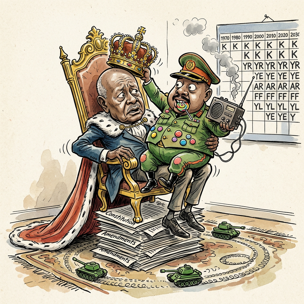 In Uganda wird der Generationskonflikt nicht bei einer Tasse Filterkaffee, sondern zwischen zwei Divisionen Kampfpanzer ausgetragen. Präsident Yoweri Museveni, der das Land seit rund vier Jahrzehnten mit der Geschmeidigkeit einer eingerosteten Guillotine regiert, scheint allmählich zu bemerken, dass sein Sohn Muhoozi Kainerugaba nicht länger nur mit Spielzeugsoldaten im Sandkasten spielt, sondern das echte Militär als persönlichen Abenteuerspielplatz betrachtet. Während Museveni senior noch damit beschäftigt ist, sein politisches Überlebenselixier aus der totalen Kontrolle zu destillieren, hat der Filius den Armeechef-Posten bereits als eine Art Praktikum zur Weltherrschaft umgedeutet. Es ist die klassische Familiendynamik: Der Vater will das Erbe nicht loslassen, und der Sohn hat die Pubertät einfach übersprungen, um direkt bei der Militärdiktatur einzusteigen. In dieser politischen Wohngemeinschaft herrscht eine ganz besondere Form der Gewaltenteilung: Der Vater unterschreibt die Dekrete, und der Sohn sorgt dafür, dass die Tinte nicht trocknet, bevor er sie mit dem Kettenfahrzeug überrollt hat. Die ugandische Innenpolitik erinnert mittlerweile an eine Folge Sukzessive Demenz, bei der man vergisst, wer eigentlich wen putschen wollte. Es ist wahrlich rührend zu sehen, wie die Musevenis das Konzept der Nepotismus-Nachfolge perfektionieren, als wäre der Staat eine mittelständische Schreinerei, in der der Juniorchef nun endlich auch mal die große Kreissäge benutzen darf, um die Opposition zurechtzustutzen. Am Ende bleibt die Erkenntnis, dass in Kampala die biologische Uhr nicht tickt, sondern wie eine Handgranate gesichert ist.