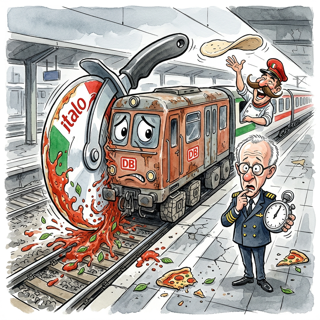 Die Bundesnetzagentur hat nun offiziell entschieden, dass die Deutsche Bahn ihre besten Strecken für Konkurrenten wie das italienische Unternehmen Italo räumen muss. Endlich kommt Hilfe aus dem Süden, denn bisher war das einzige italienische Gefühl bei der Bahn die Wartezeit auf eine kalte Lasagne im Bordbistro. Während die Deutsche Bahn noch versucht herauszufinden, warum Blätter auf Schienen wie Schmierseife wirken, polieren die Italiener schon ihre schnellen Züge. Bundeskanzler Friedrich Merz sieht das gelassen, solange er seinen Privatjet nicht gegen ein Gruppenticket tauschen muss. Der Plan ist simpel: Mehr Wettbewerb soll die Züge pünktlicher machen. In Zukunft verspäten wir uns also vielleicht nicht mehr mit einer Tüte fadem Filterkaffee, sondern mit einem ordentlichen Espresso in der Hand. Die Konkurrenz bringt frischen Wind in den Stillstand auf deutschen Gleisen. Die Deutsche Bahn fürchtet nun, dass Fahrgäste merken könnten, dass Züge tatsächlich fahren können und nicht nur als Standmodelle in Bahnhöfen existieren. Wenn Italo kommt, gibt es statt Durchsagen über defekte Toiletten vielleicht bald Operngesang und Pünktlichkeit. Es bleibt die Hoffnung, dass die neuen Züge nicht nur schneller sind, sondern auch die Weichen finden, die bei der Bahn seit Jahrzehnten im Winterschlaf liegen.