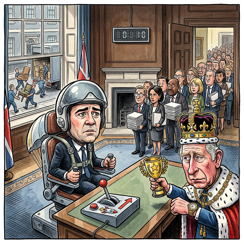 Andy Burnham wurde heute von König Charles zum neuen britischen Premierminister ernannt. Damit ist er bereits der siebte Regierungschef innerhalb von zehn Jahren. In London gehört die Ernennung zum Premier mittlerweile fest zum britischen Volkssport, gleich nach dem Teetrinken und dem Schlangestehen. Burnham hat seinen Umzugskarton gar nicht erst ausgepackt, da die durchschnittliche Haltbarkeit eines britischen Premiers inzwischen kürzer ist als die einer offenen Packung Milch. Das Büro in der Downing Street 10 gleicht mittlerweile eher einem Taubenschlag als einer Regierungszentrale. Der König hat die Ernennungsurkunde vorsichtshalber nur mit Bleistift unterschrieben, um Papier zu sparen. Experten vermuten, dass Burnham die erste Woche bereits als Erfolg wertet, wenn er seinen Namen fehlerfrei an die Tür schreibt, bevor er wieder gehen muss. Er muss nun beweisen, dass er länger durchhält als ein Salatkopf im Kühlschrank. Falls er scheitert, steht der nächste Kandidat schon im Flur und wartet ungeduldig mit der Stoppuhr. Während Friedrich Merz in Berlin noch über seine erste Steuerreform nachdenkt, haben die Briten wahrscheinlich schon wieder drei Wahlen hinter sich. Burnham lächelt tapfer in die Kameras, während im Hintergrund bereits der Mietwagen für den Auszug bereitsteht.