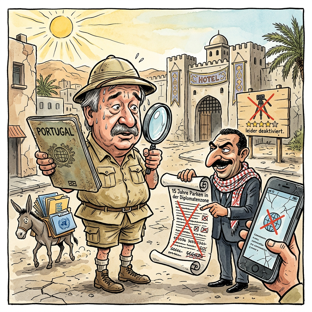 UN-Generalsekretär António Guterres ist zum ersten Mal seit 2009 nach Syrien gereist und hat dort den neuen Übergangspräsidenten getroffen. Der UN-Chef wollte sich wohl persönlich davon überzeugen, dass Syrien noch auf der Weltkarte existiert und nicht aus Versehen hinter das Sofa gerutscht ist. Die Begrüßung in Damaskus war herzlich. Man reichte Guterres ein Glas Wasser und den Staubwedel für sein altes Büro. Nach fünfzehn Jahren Pause wirkte Guterres etwas verwirrt über den neuen Chef im Palast. Er fragte vorsichtig, ob das Passwort für das WLAN immer noch das gleiche sei wie im Jahr 2009. Danach besichtigte er das berühmte Saidnaja-Gefängnis. Dort prüfte er kritisch, ob die Schlösser an den Türen auch wirklich glänzen. Guterres lobte die ordentliche Führung der Einrichtung. Es sei schön, dass man in Syrien manche Traditionen über anderthalb Jahrzehnte einfach beibehalte. Der UN-Chef hofft nun, dass er beim nächsten Besuch in fünfzehn Jahren nicht wieder ein neues Navi braucht. Er hinterließ eine Notiz am Kühlschrank des Präsidenten, damit er 2041 weiß, wo die Milch steht. Guterres betonte, dass Syrien ein tolles Land für Touristen sei, die gerne Ruinen und extrem lange Wartezeiten auf diplomatische Gespräche mögen.