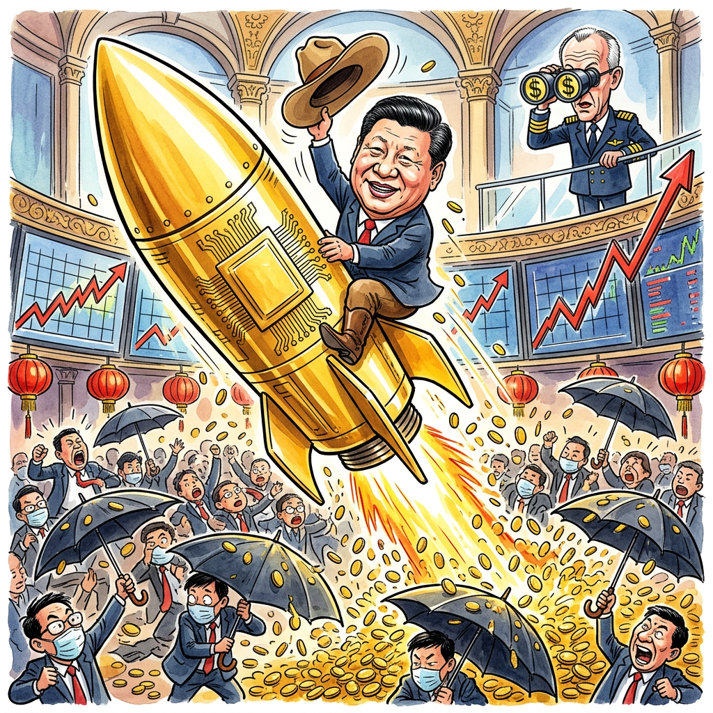 Der chinesische Chiphersteller CXMT hat an der Börse in China einen fulminanten Start hingelegt und seinen Aktienwert zeitweise um mehr als 500 Prozent gesteigert. Während deutsche Sparer noch stolz auf ihre drei Prozent Zinsen beim Sparbuch gucken, haben Anleger in China heute wohl das Gold-Fieber bekommen. Der Hype ist so groß, dass selbst Bundeskanzler Friedrich Merz kurz überlegte, seinen Privatflieger zu verkaufen und alles in Speicherchips zu investieren. Doch Vorsicht ist geboten, denn der Markt ist aktuell so nervös wie ein Kaffeetrinker beim Erdbeben. Viele fürchten, dass die Mega-Gewinne schneller schmelzen als ein Gratis-Eis im Hochsommer. Finanzminister Lars Klingbeil schaut derweil neidisch nach Osten und fragt sich, warum deutsche Autobahnen nicht so schnell wachsen wie chinesische Firmenwerte. Am Ende bleibt die Erkenntnis: In China fliegen die Kurse höher als die Drachen beim Neujahrsfest, aber wer zu spät kauft, dem bleibt nur die leere Chip-Tüte. Man sollte also nicht direkt sein Haus verpfänden, nur weil eine Firma winzige Bauteile lötet. Am Ende ist ein Chip eben doch nur ein Stück Silizium und keine magische Geldmaschine zum Ausdrucken.