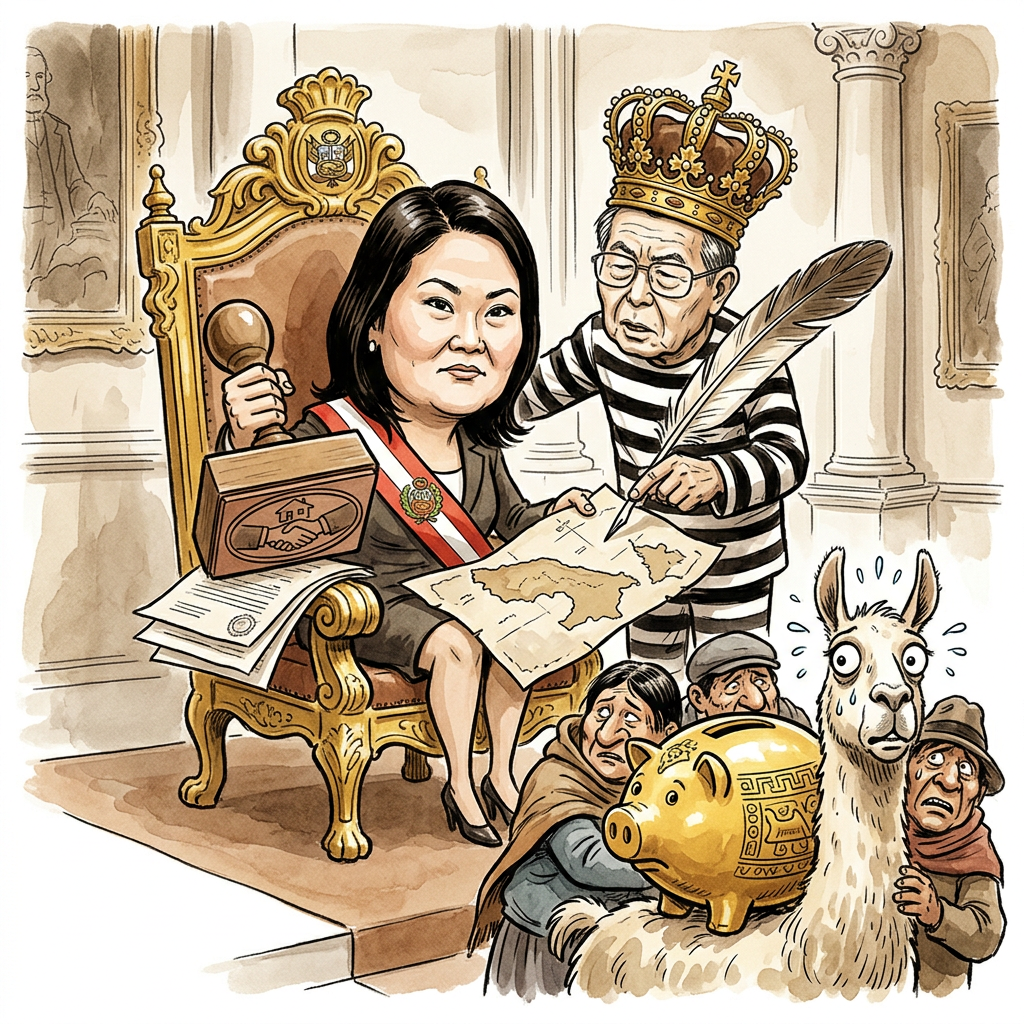 In Peru hat Keiko Fujimori das Amt der Prasidentin ubernommen und tritt damit in die sehr groben Fuspstapfen ihres Vaters Alberto. Die Wahl war so knapp, dass man die Stimmen wahrscheinlich mit der Lupe suchen musste. Wahrend ihre Anhanger schon die Sektkorken knallen lassen, verstecken die Kritiker vorsichtshalber ihre Goldreserven unter dem Bett. Keiko verspricht jetzt Ordnung und Sicherheit fur alle. Experten vermuten aber, dass Ordnung in diesem Fall bedeutet, dass einfach alle Kritiker brav in einer Reihe stehen und den Mund halten. Peru hat damit eine Familientradition fortgesetzt, die langer halt als jede deutsche Billig-Batterie. Es ist ein bisschen wie bei einem schlechten Film: Man kennt das Ende schon, aber man muss ihn trotzdem bis zum Abspann ansehen. Bundeskanzler Friedrich Merz gratulierte bereits ganz vorsichtig aus der Ferne. Er freut sich vermutlich daruber, dass es woanders noch komplizierter zugeht als im eigenen Kabinett. In Lima fragen sich die Menschen derweil, ob die Prasidentin ihren Vater jetzt per Videochat aus der Zelle berat oder ob er direkt ein eigenes Buro im Palast bekommt. Am Ende ist eines sicher: In Peru wird es in den nachsten Jahren garantiert nicht langweilig, sondern nur richtig teuer und sehr speziell.