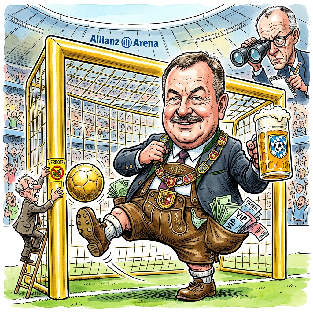 Münchens ehemaliger Oberbürgermeister Dieter Reiter kommt ungeschoren davon, obwohl er nebenbei unerlaubt beim FC Bayern München kassiert hat. Die Stadt hat das Verfahren gegen ihn einfach eingestellt. Das ist eine tolle Nachricht für alle Angestellten, die zu Hause heimlich die Kaffeekasse leer machen. Man muss es einfach nur Versehen nennen oder behaupten, man hätte im Fußballstadion die Zeit vergessen. Reiter hatte wichtige Rollen beim Rekordmeister übernommen und dafür ordentlich Geld bekommen, ohne vorher im Rathaus um Erlaubnis zu fragen. Wahrscheinlich dachte er, die Säbener Straße gehört rechtlich gesehen schon gar nicht mehr zu Deutschland, sondern ist ein eigenständiges Fürstentum für Gutverdiener. Die Ermittler fanden die Verstöße zwar bestätigt, aber Konsequenzen gibt es keine. Das ist so, als würde man beim Schwarzfahren erwischt werden und der Kontrolleur schenkt einem zur Belohnung noch eine Jahreskarte. Kritiker im Kommunalwahlkampf regten sich damals tierisch auf, aber in München gilt eben das alte Gesetz: Wer den Ball flach hält und im richtigen Verein ist, der darf auch mal beide Hände in den Honigtopf stecken. Reiter kann nun entspannt in den Ruhestand gehen und seine Lederhosen mit echten Goldfäden besticken lassen, während normale Beamte schon Ärger kriegen, wenn sie einen Kugelschreiber zu viel mitgehen lassen.