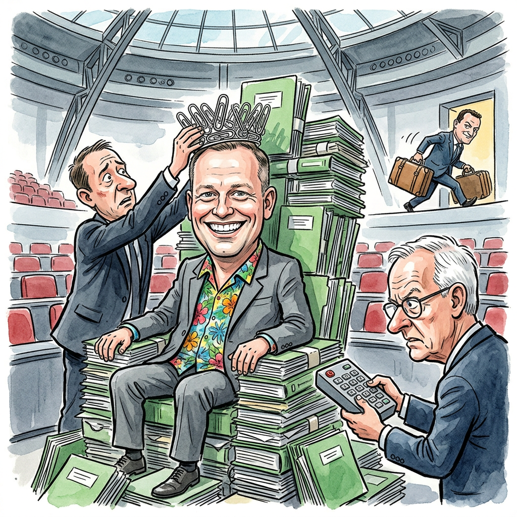 Die Abgeordneten von CDU und CSU haben Thorsten Frei mit einer Mehrheit von fast 92 Prozent zu ihrem neuen Chef gewählt. Er übernimmt den Posten von Jens Spahn, der nach dem letzten Chaos die Brocken hingeworfen hat. Endlich gibt es in der Union wieder eine klare Richtung, auch wenn keiner so genau weiß, welche das eigentlich ist. Bei der Wahl gab es keine Überraschungen, weil Frei der einzige Kandidat war, der schnell genug die Hand gehoben hat. Bundeskanzler Friedrich Merz gratulierte sofort und freut sich über einen Mitarbeiter, der keine Widerworte gibt. Frei ist so beliebt, dass er wahrscheinlich sogar sich selbst gewählt hat. Das Ergebnis ist so deutlich, dass selbst die Opposition kurz den Atem anhalten musste. Jetzt hoffen alle, dass der neue Fraktionschef länger durchhält als eine Packung Milch im Sommer. In der CDU munkelt man bereits, dass Freiheit jetzt endlich einen Vornamen hat. Die Stimmung in Berlin ist großartig, zumindest solange niemand nach Inhalten fragt. Der neue Chef versprach sofort mehr Arbeit und weniger Pausen, woraufhin die ersten Abgeordneten direkt ihren Urlaub buchten. Mit Frei an der Spitze kann eigentlich nichts mehr schiefgehen, außer eben alles.