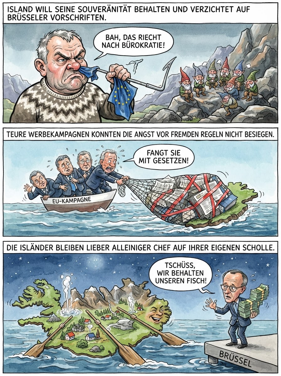 Weil sie lieber ihre Fische einzeln mit Namen begrüßen statt Brüsseler Regeln zu kauen, hat Island die EU-Beitrittsgespräche nun endgültig in einen aktiven Vulkan geworfen.