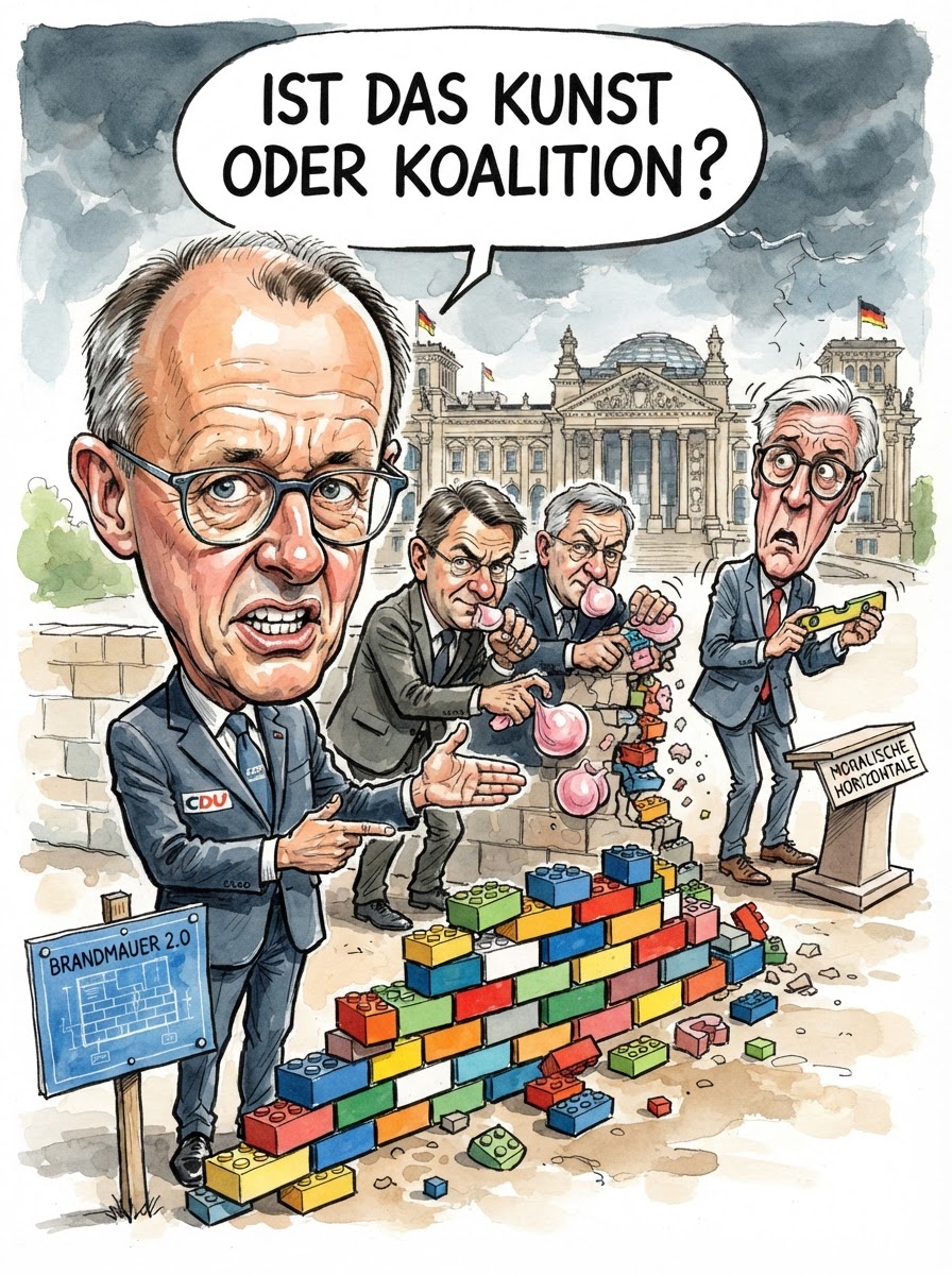 In Sachsen-Anhalt wird die Regierungsbildung nun mit der Präzision einer Blinddarmoperation im Dunkeln angegangen. Friedrich Merz beobachtet das Geschehen aus dem Kanzleramt mit der väterlichen Strenge eines Flugkapitäns, der bemerkt, dass die Passagiere eigenmächtig die Notausgangstür als Lüftung nutzen. Die Fristen zur Wahl des Ministerpräsidenten sind zwar gesetzlich verankert, wirken im aktuellen politischen Klima jedoch eher wie eine unverbindliche Empfehlung auf einer Packung Instant-Nudeln. Während man in Berlin noch über die Statik von Brandmauern philosophiert, übt man in Magdeburg bereits das kunstvolle Wegsehen bei der Mehrheitsbeschaffung. Es bleibt abzuwarten, ob am Ende ein stabiles Bündnis steht oder lediglich ein politisches Konstrukt, das so belastbar ist wie ein Gartenstuhl aus geflochtenem Zuckerwatteteig. Die Demokratie atmet tief durch, meistens jedoch nur, um nicht laut loszuschreien.