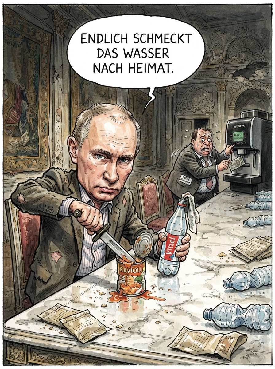 Jahrelang versuchte Nestlé-Chef Ulf Mark Schneider die russische Bevölkerung mit Maggi-Fix für Völkerverständigung und KitKat für den kleinen Frieden zwischendurch bei Laune zu halten. Nun hat Wladimir Putin den ethischen Eiertanz des Konzerns beendet und das Geschäft per Dekret in die liebevollen Hände der russischen Staatsbürokratie überführt. In Moskau munkelt man, die Zwangsverwaltung sei lediglich ein Akt der Nächstenliebe: Putin wolle sicherstellen, dass das russische Leitungswasser auch künftig effizient in Plastikflaschen privatisiert wird, bevor es als Staatsgeheimnis deklariert werden kann. Während Bundesaußenminister Johann Wadephul die 'völkerrechtswidrige Aneignung von Suppenwürfeln' beklagt, bereitet Nestlé in der Schweiz bereits die nächste Krisensitzung vor. Man fragt sich dort ernsthaft, ob das Prinzip 'Moral gegen Umsatz' vielleicht doch eine Fehlkalkulation war – oder ob man Putin einfach nicht genug Nespresso-Kapseln für den Weltfrieden versprochen hat.